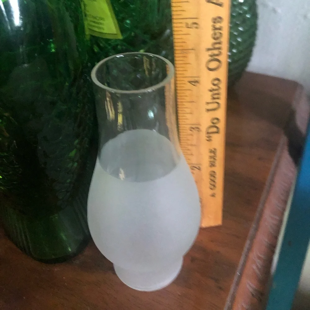 Vintage Glass Chimney Traditionally Designed for an Oil Lamp